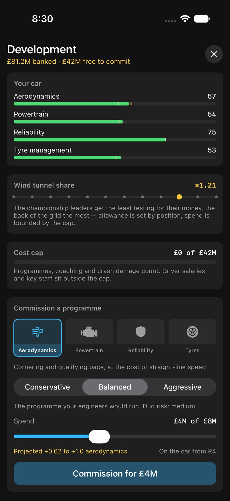 Factory — commissioning a programme